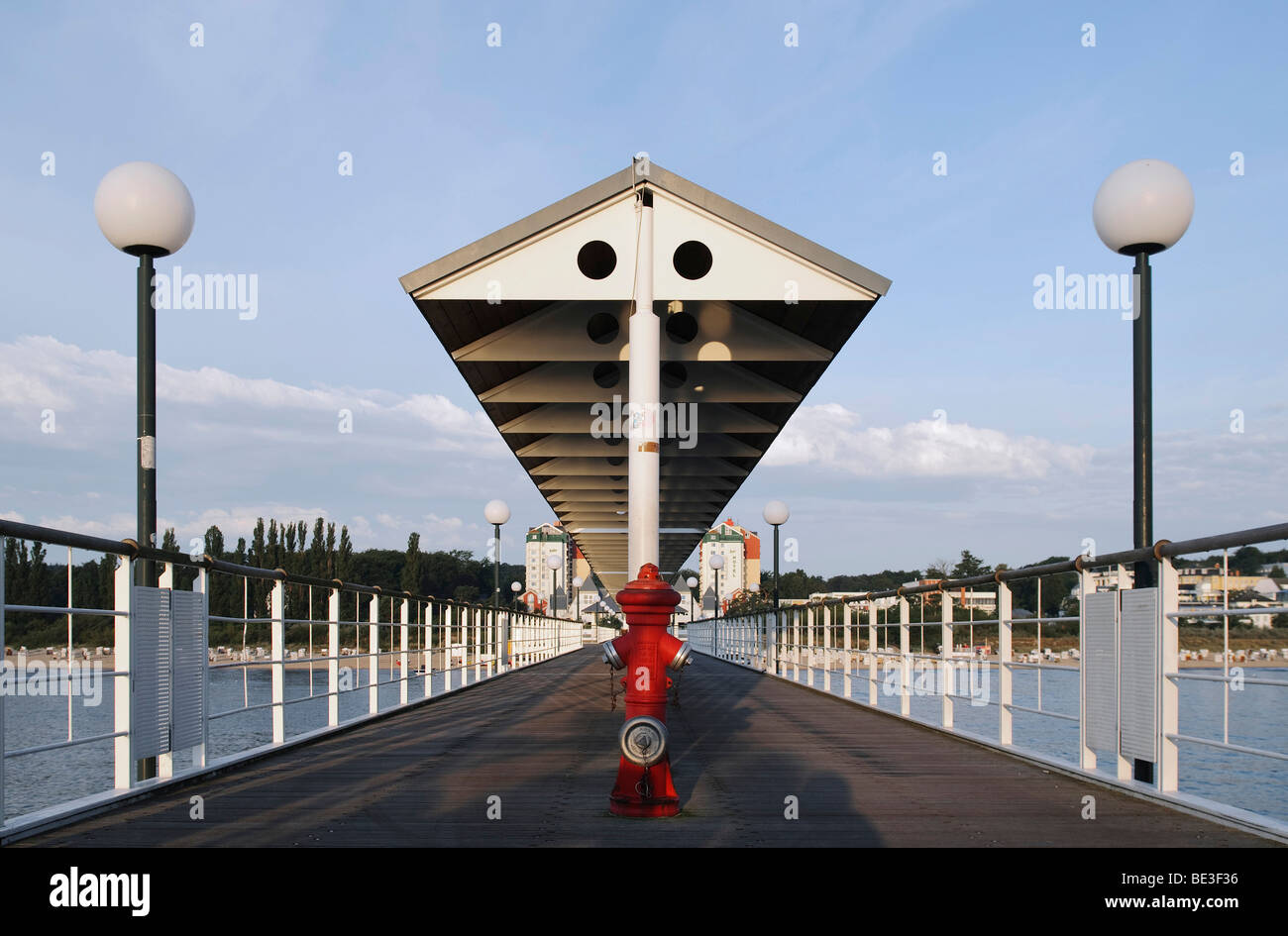 Pier in Heringsdorf Seaside Resort, Insel Usedom, Mecklenburg-Western Pomerania, Deutschland, Europa Stockfoto