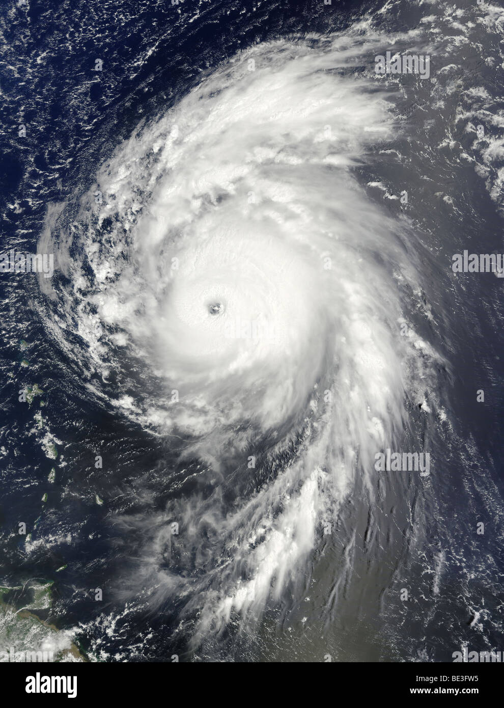 19. August 2009 - Hurrikan Bill aus der kleinen Antillen, atlantische Ozean. Stockfoto