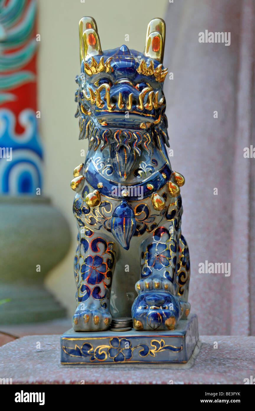 Chinesische Drachen, chinesische Tempel in Bangkok, Thailand, Asien Stockfoto