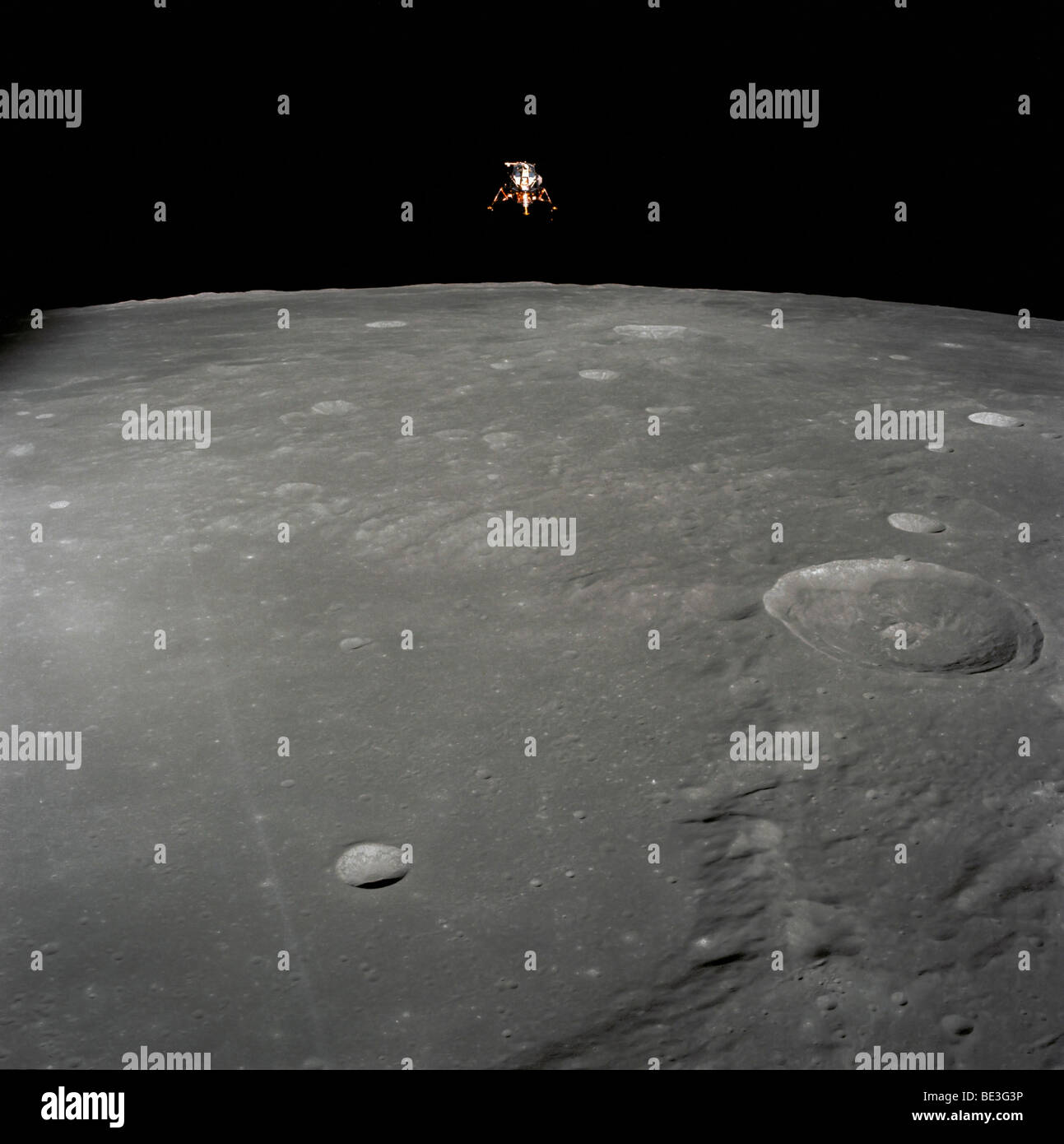19. November 1969 - ist die Apollo 12 Mondfähre Intrepid in eine Mondlandung-Konfiguration festlegen. Stockfoto