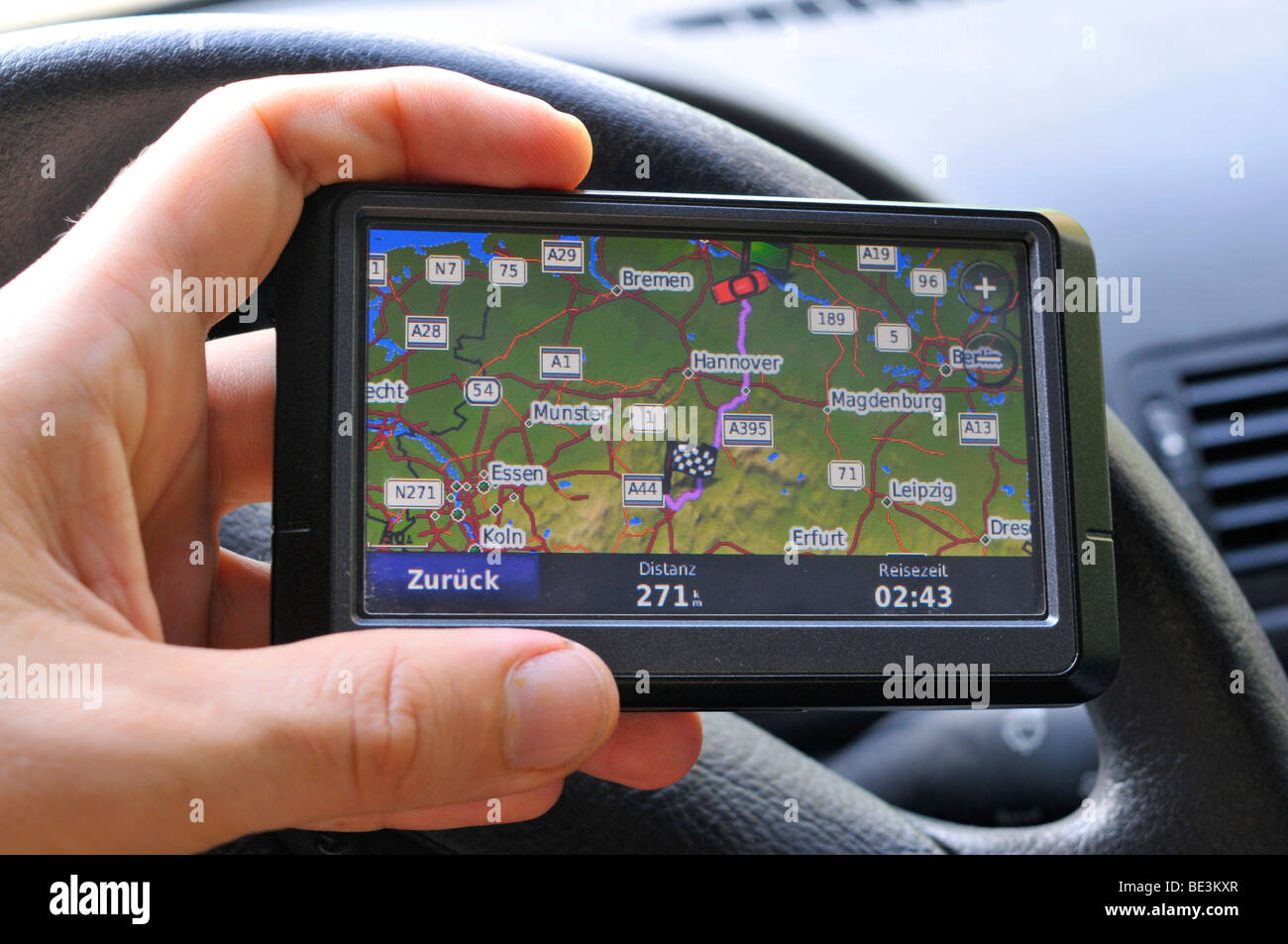 GPS Navigationssystem Stockfoto