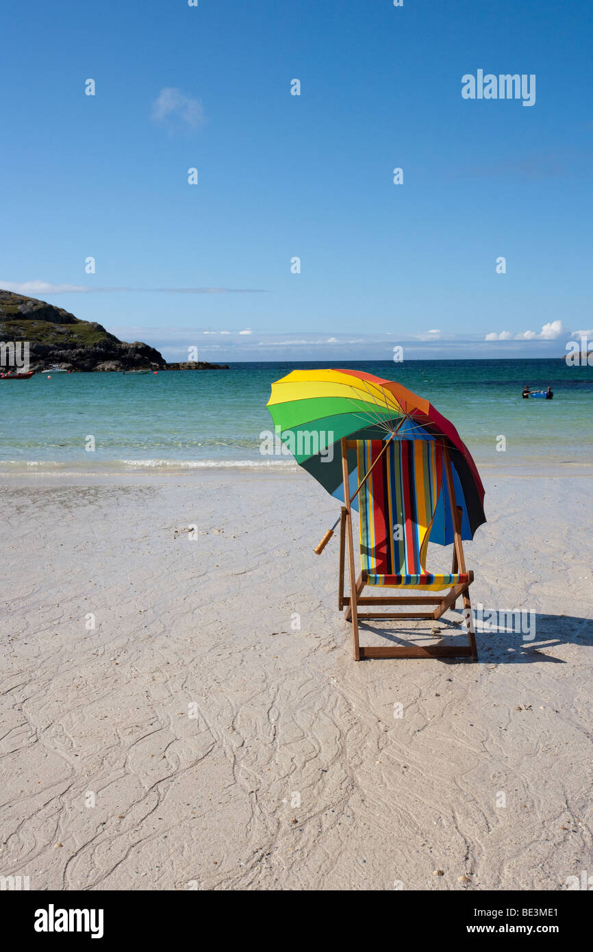 Achmelvich Beach und Alltan'abradhan, Lochinver, Sutherland, UK Stockfoto