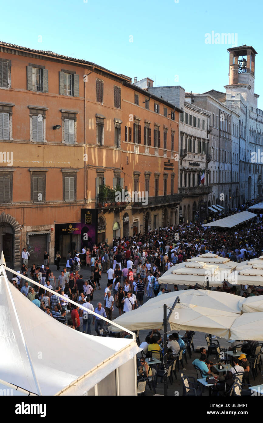 Perugia, Blick auf Corso Vannucci Stockfoto