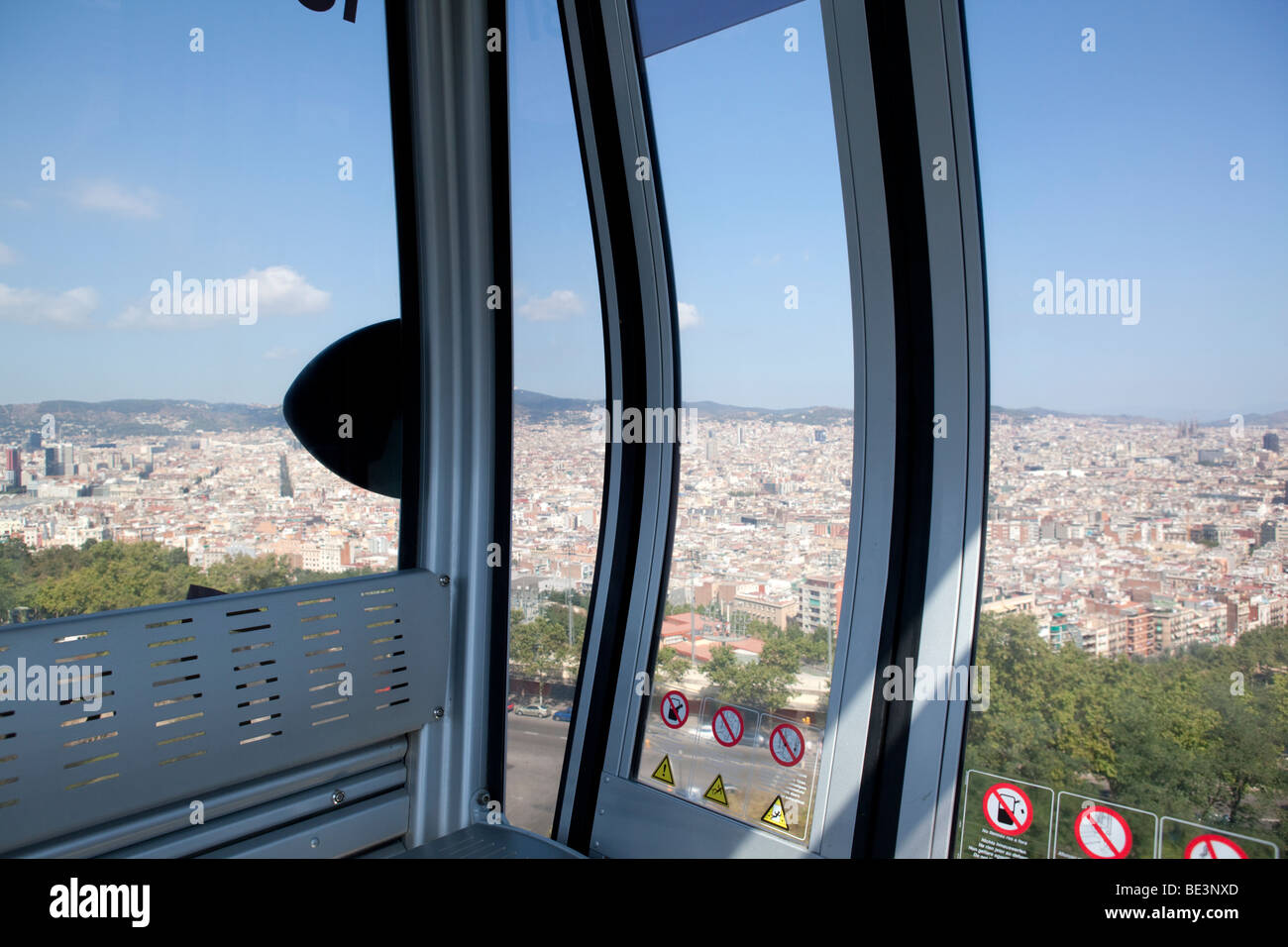 Die schwebebahn de Montjuic, Barcelona (Spanien) Stockfoto