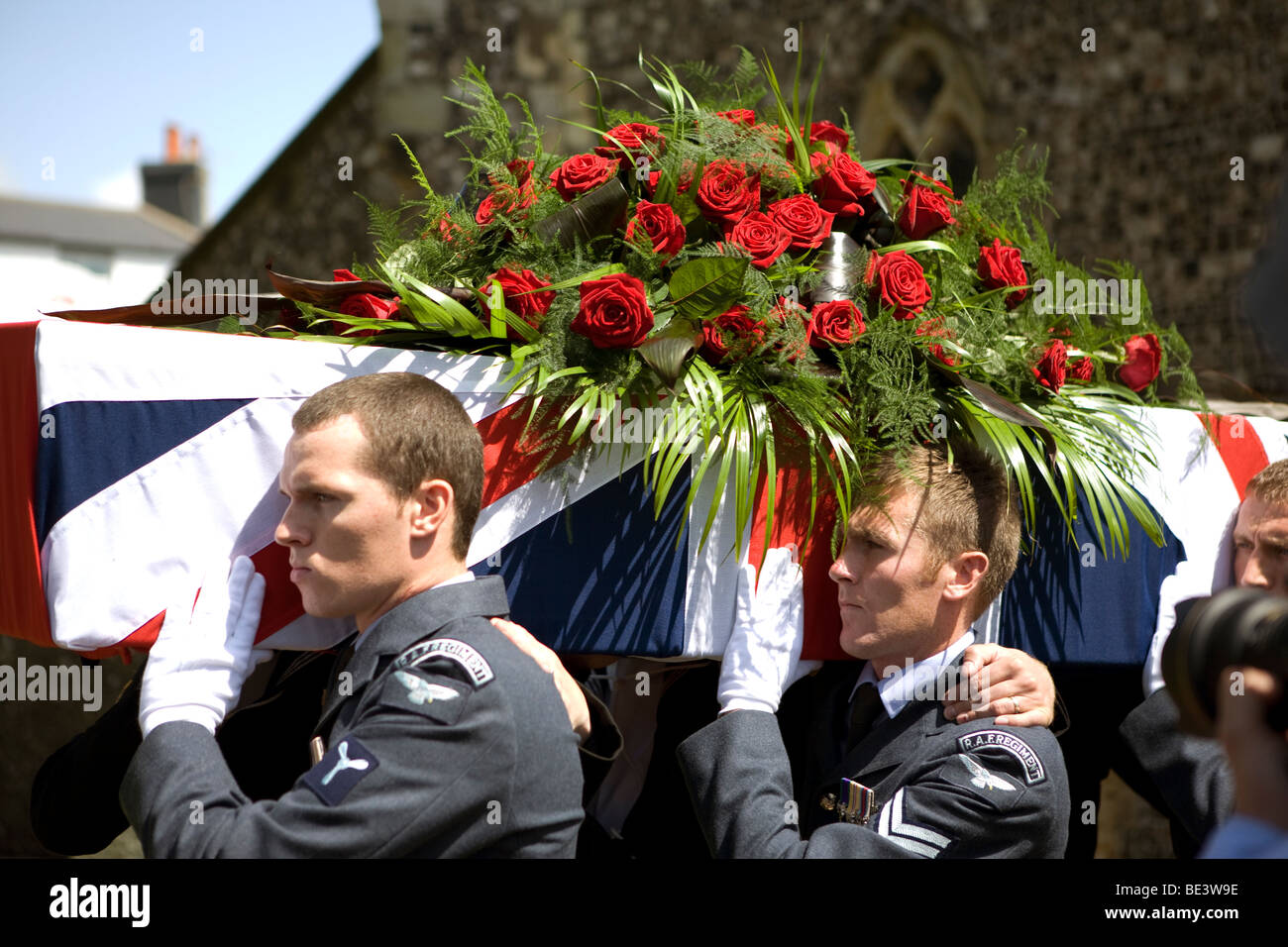 Szenen von Henry Allinghams Beerdigung, Brighton, Sussex. Stockfoto