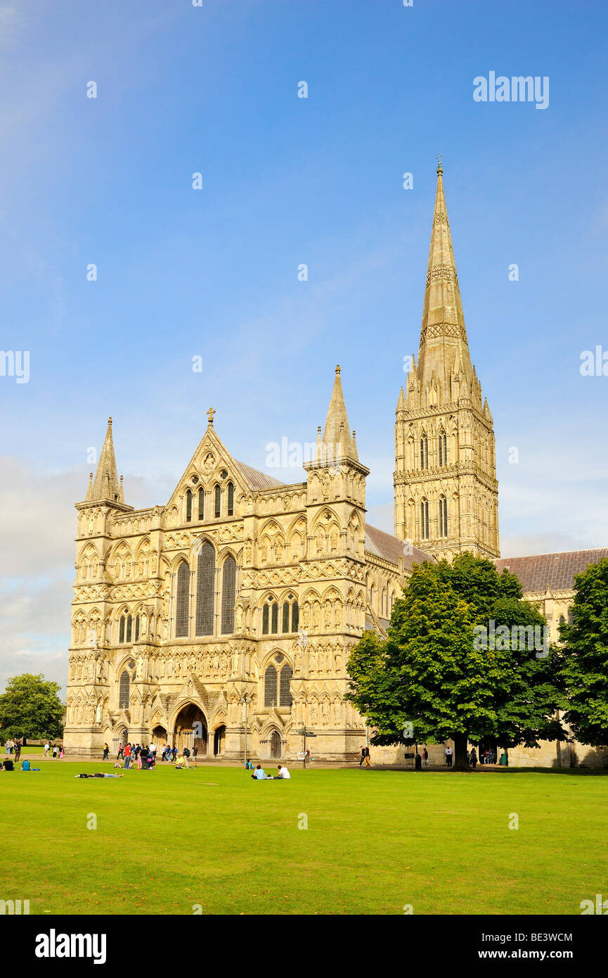 Dom St. Marien in Salisbury, Wiltshire, England, Vereinigtes Königreich, Europa Stockfoto