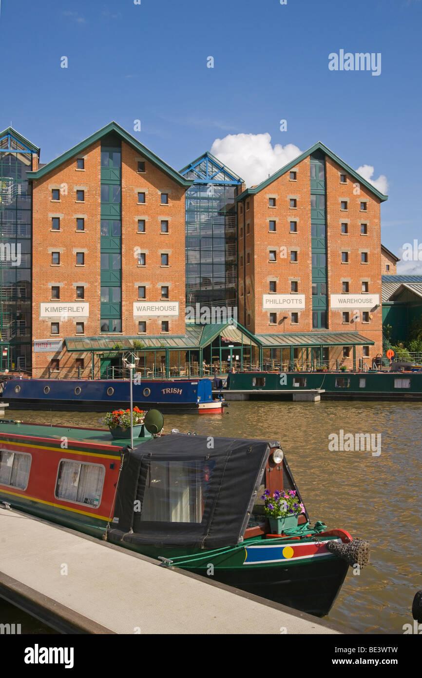 Gloucester Docks, Hausboote, städtische Erneuerung, Gloucestershire, Cotswolds, England, Juli 2009 Stockfoto