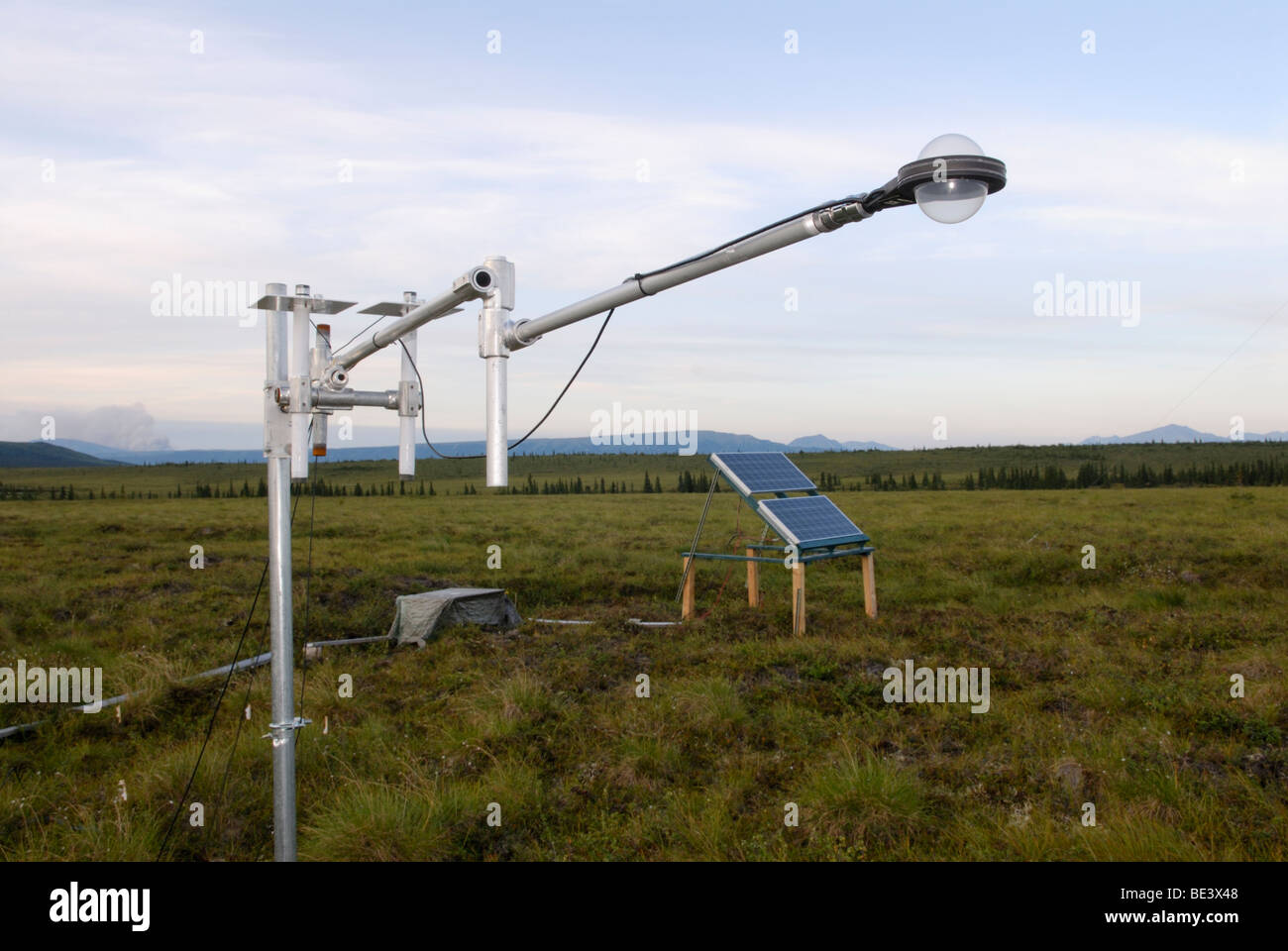 Erforschung des Klimawandels, Alaska tundra Stockfoto