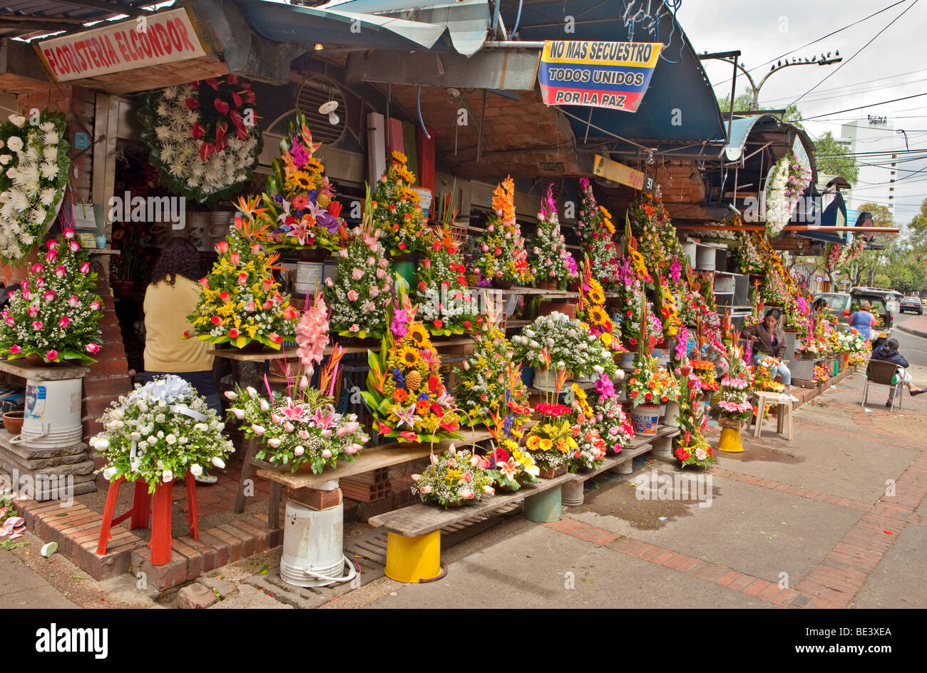 Blumenmarkt, Bogota, Kolumbien Stockfoto