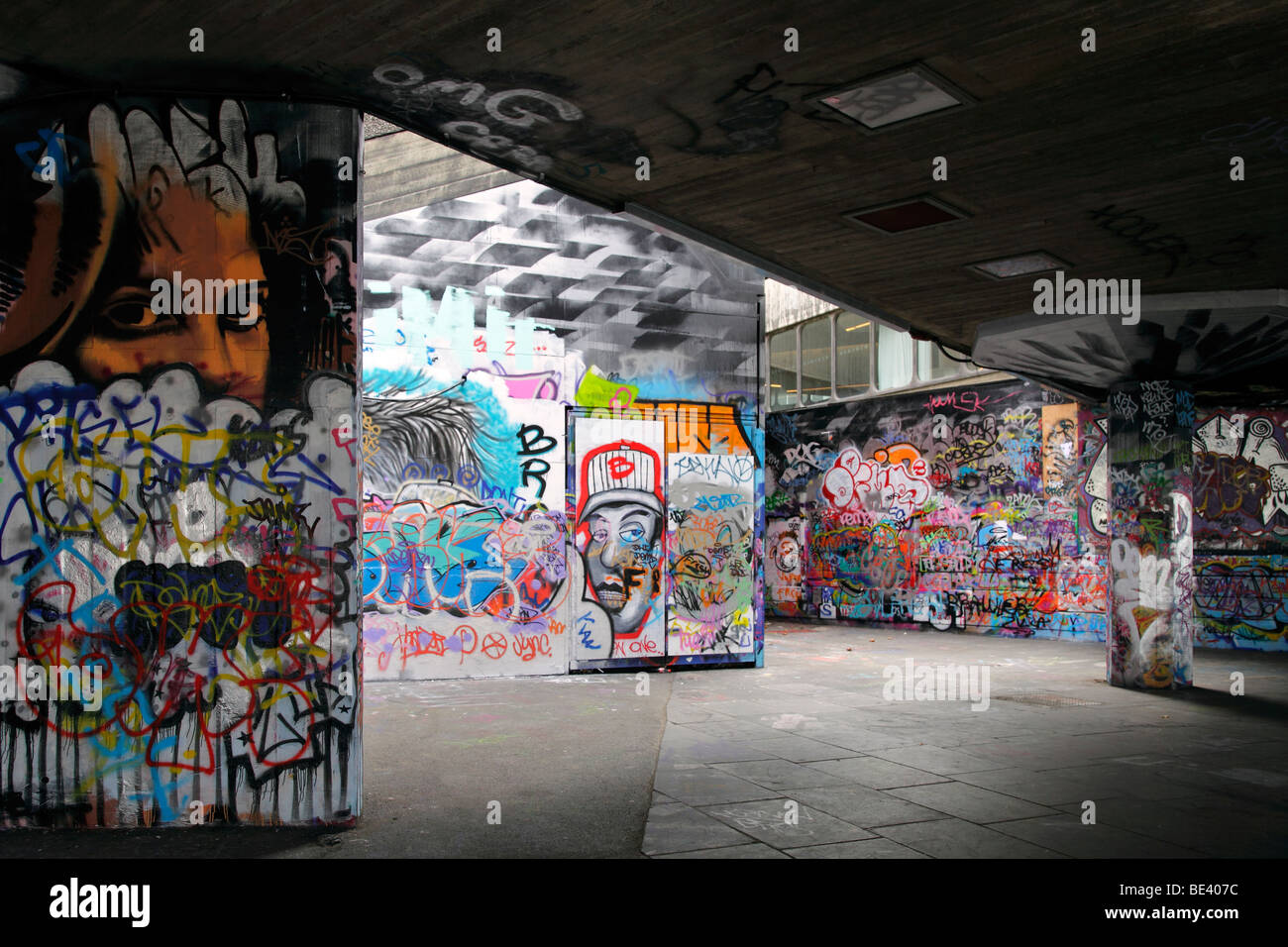 Graffiti-Land, South Bank London 3 Stockfoto