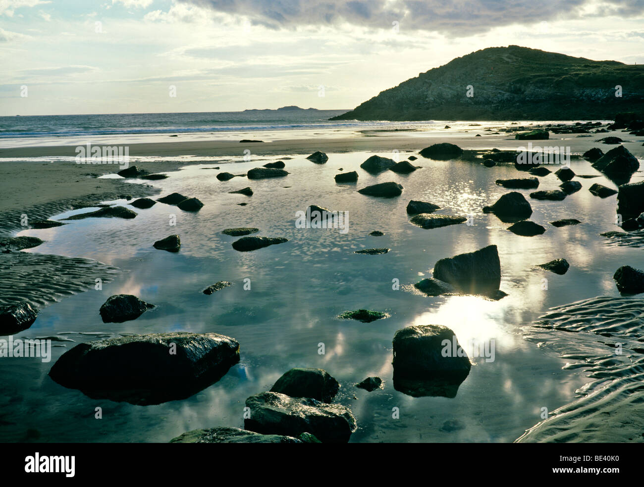 Whitesands Bucht und den Strand in Süd-Wales sind ein Gebiet von außergewöhnlicher Schönheit Stockfoto