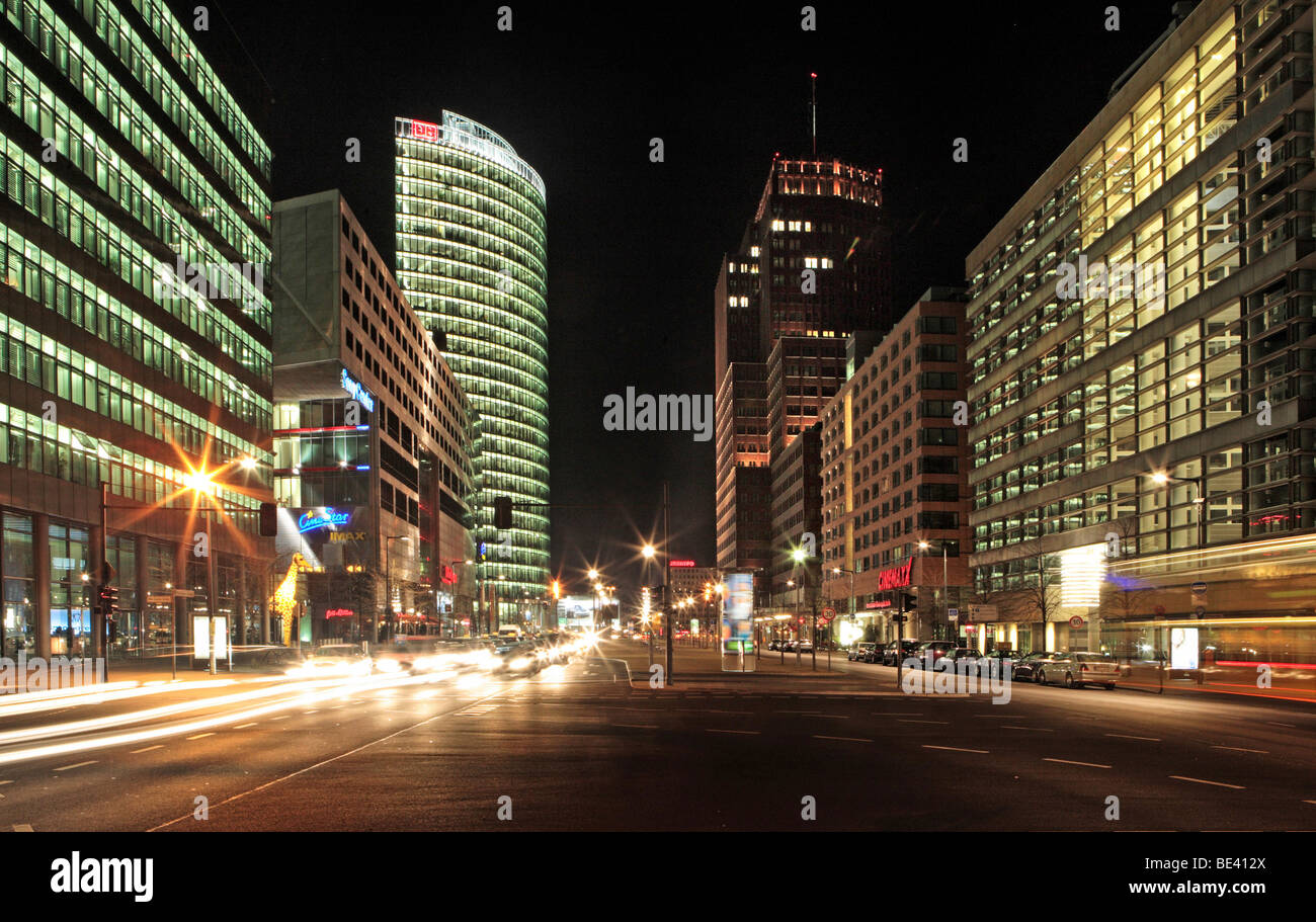 Potsdamer Platz Bei Nacht. Stockfoto
