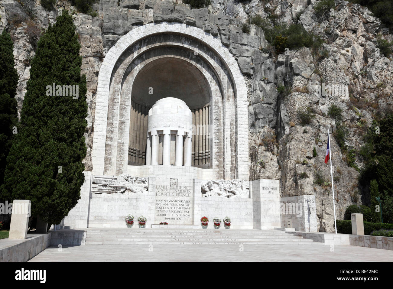 Monument Aux Morts ein Mahnmal, das Frances Krieg tot Nizza, Südfrankreich Stockfoto