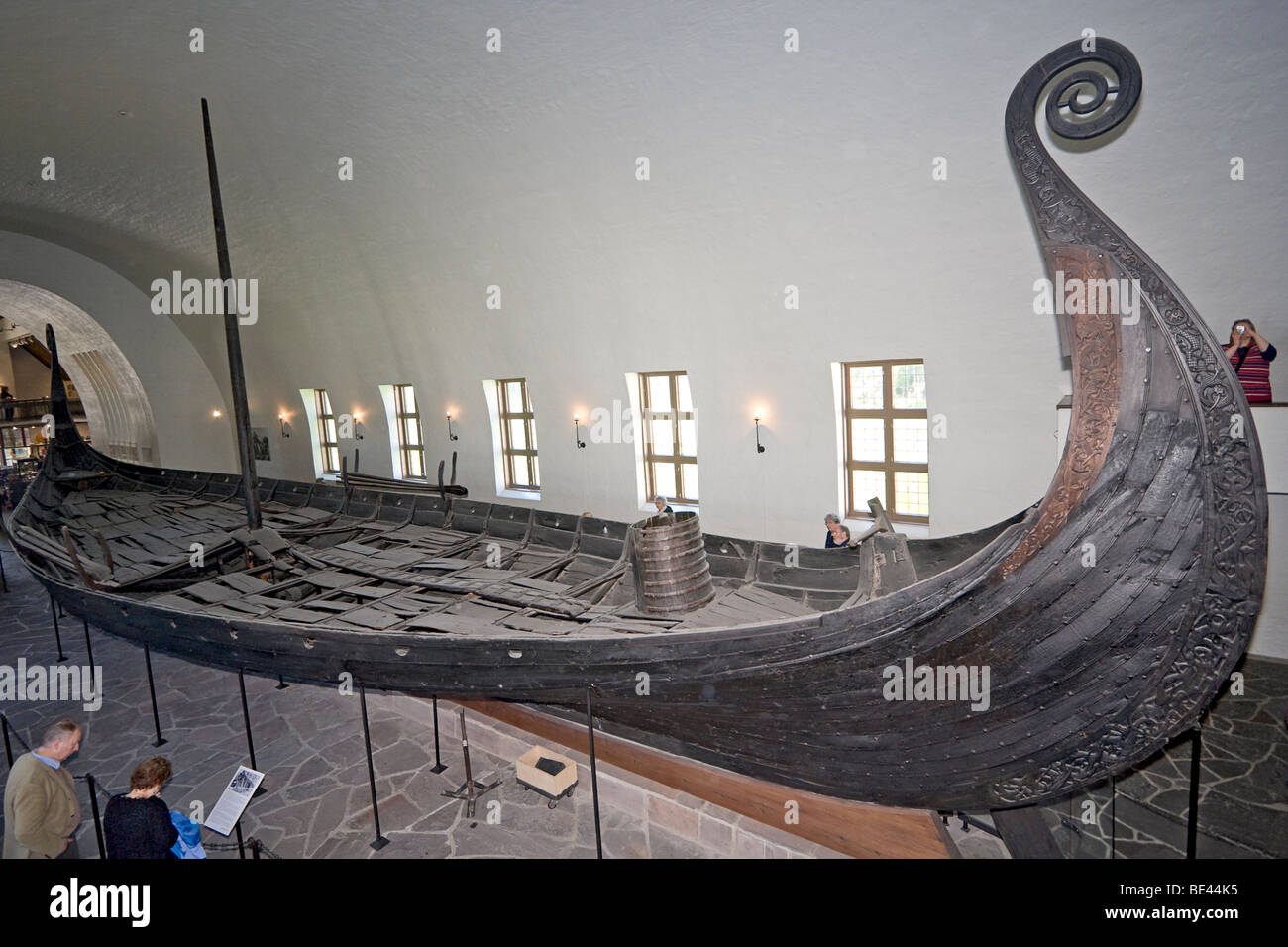 Oseburg Schiff im Wikingerschiff-Museum in Oslo, Norwegen. Stockfoto