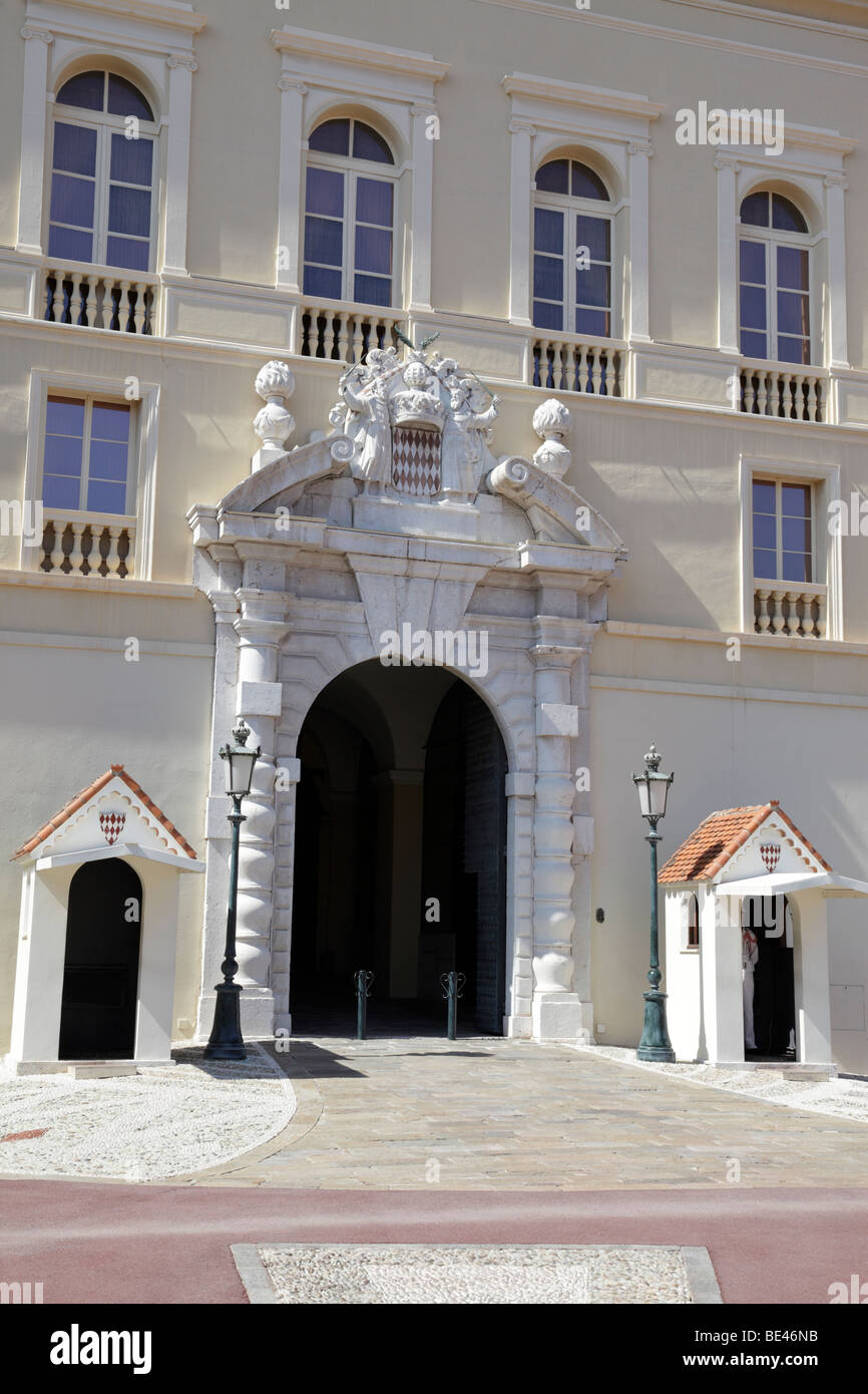 Fassade des des Prinzen-Palast der Familie Grimaldi Heimat legen du Palais Monaco Südfrankreich Stockfoto