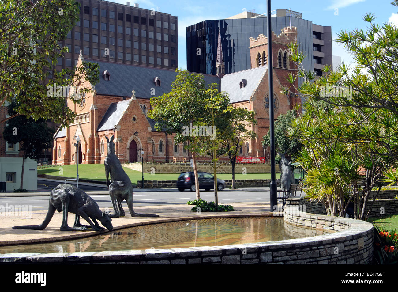 St Georges Kathedrale vom Obersten Gerichtshof Gärten Perth western Australia, Australia Stockfoto
