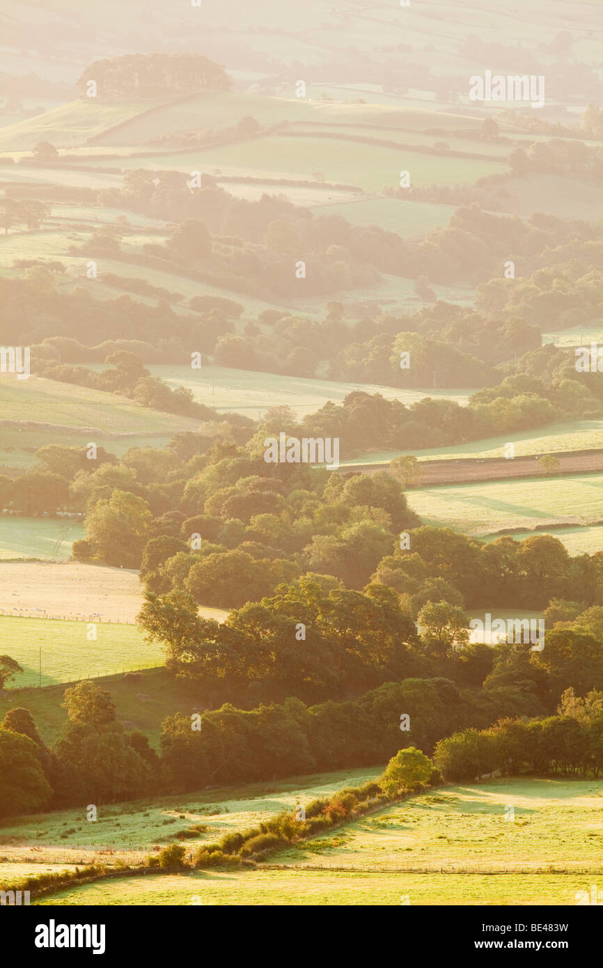 Einen Blick am frühen Morgen von Rosedale in den North York Moors National Park, North Yorkshire, England, Vereinigtes Königreich. Stockfoto