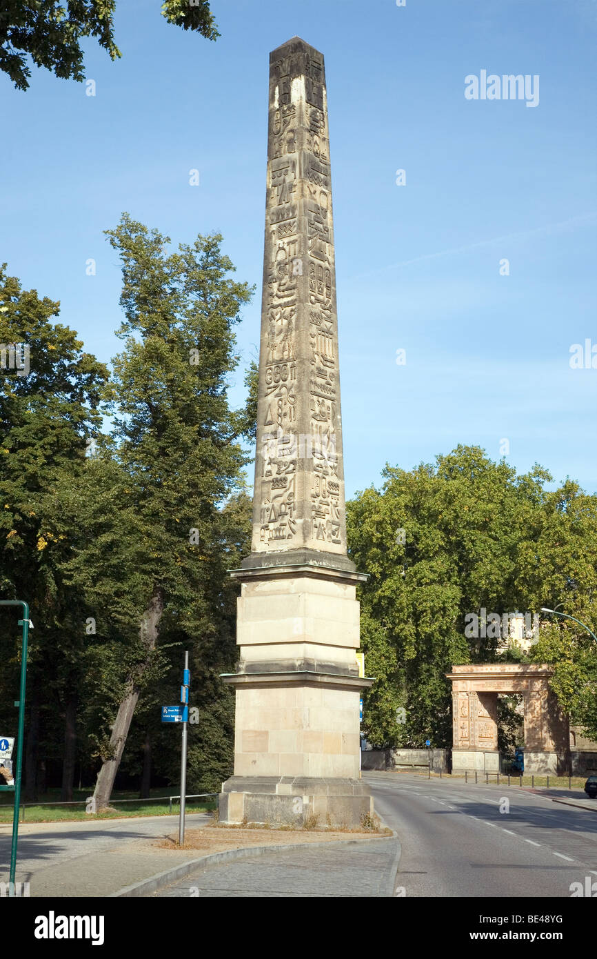 Obelisk, Sanssouci, Potsdam, Brandenburg, Deutschland Stockfoto