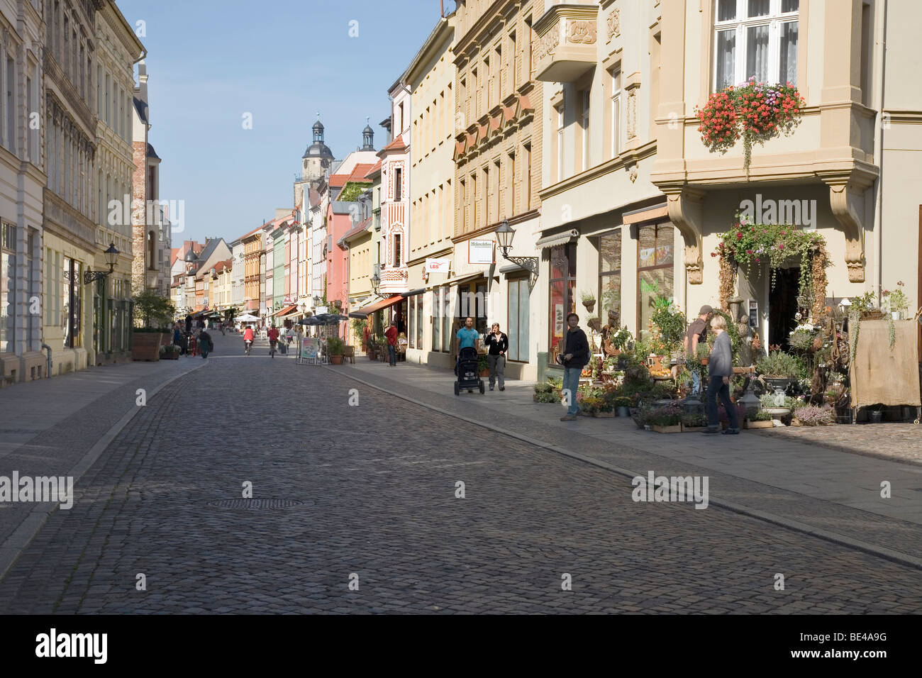 Collegienstrasse, Lutherstadt Wittenberg, Sachsen-Anhalt, Deutschland Stockfoto