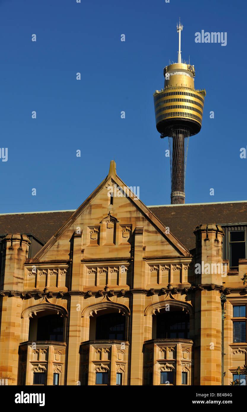 Grundbuchamt Titel vor Sydney Tower oder Centrepoint Tower, Sydney, New South Wales, Australien Stockfoto