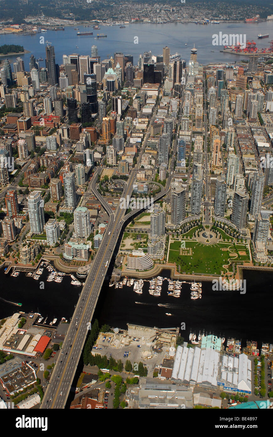 Luftbild von Vancouver, British Columbia, Kanada Stockfoto