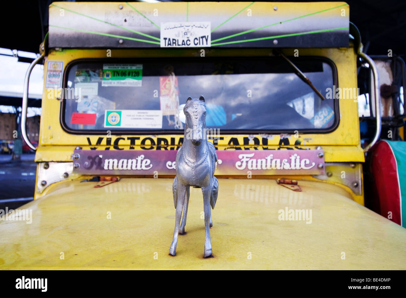 Vorderseite des philippinischen jeepney Stockfoto