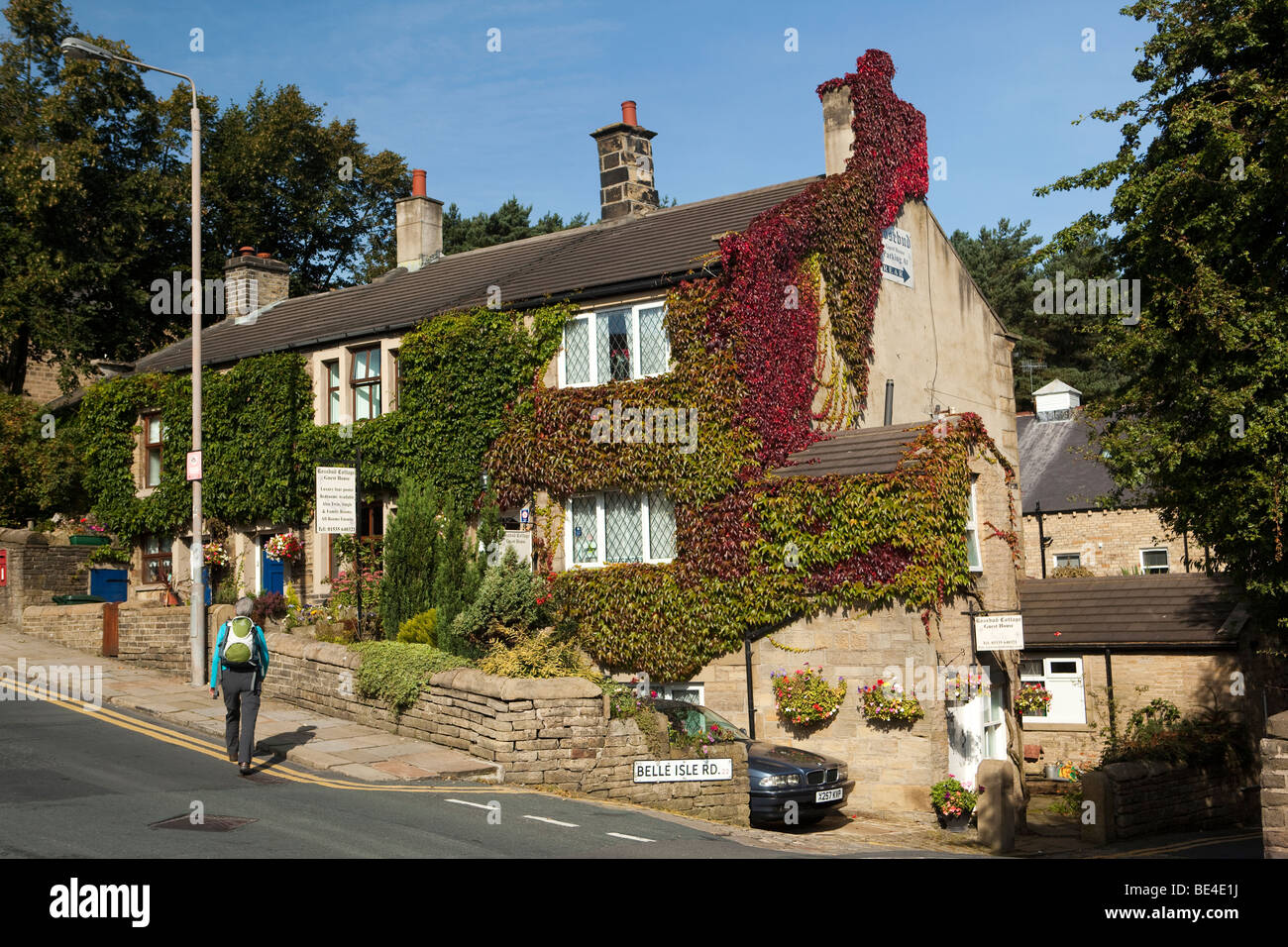 Großbritannien, England, Yorkshire, Haworth, Rosebud Cottage Gästehaus Stockfoto