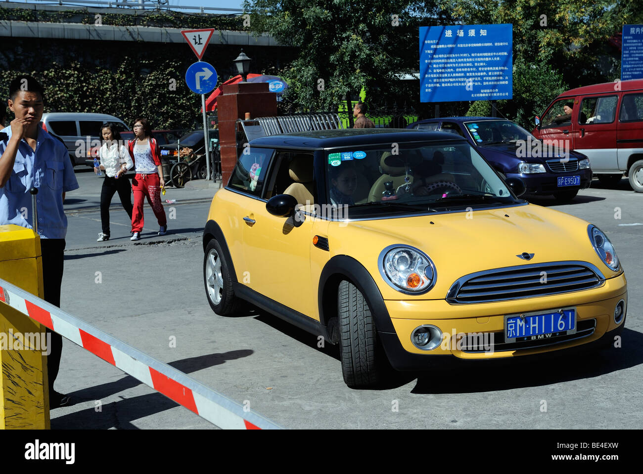 Einen Mini Cooper in Peking, China. 21 Sep 2009 Stockfoto