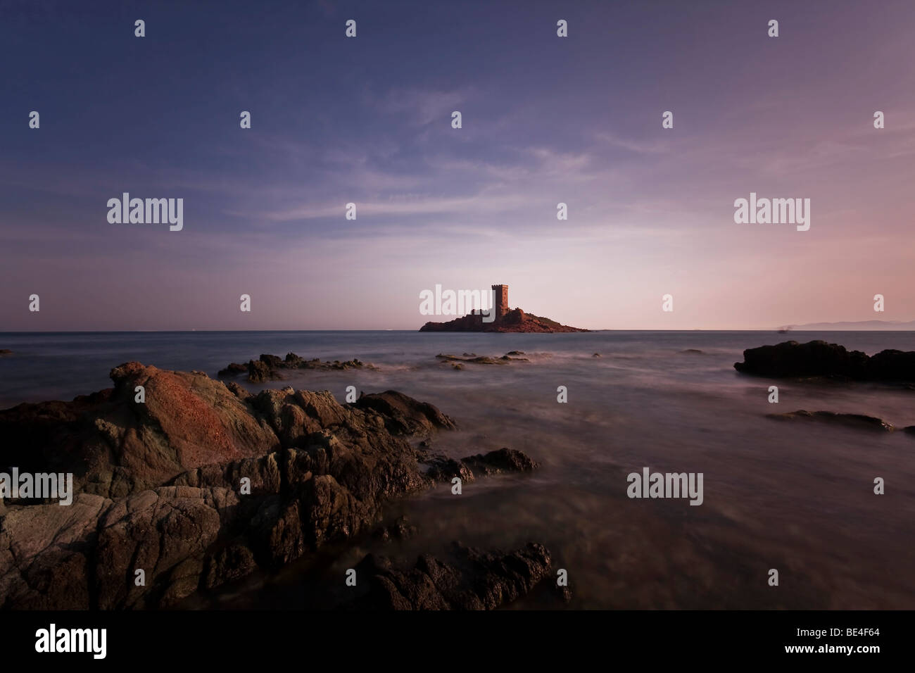 Abend Stimmung am Cap Du Dramont, Cote d ' Azur, Frankreich, Europa Stockfoto