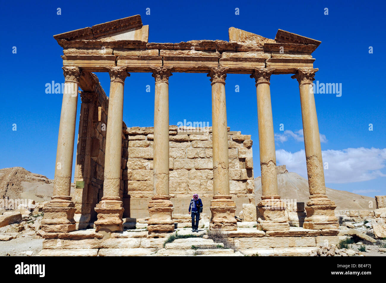 Ruinen von Perystil, große Tempel in der Ausgrabungsstätte von Palmyra, Tadmur, Syrien, Asien Stockfoto