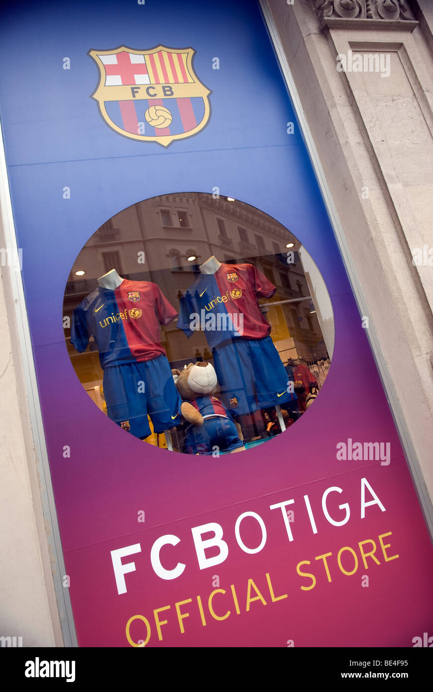 FC Barcelona-Shop Stockfoto
