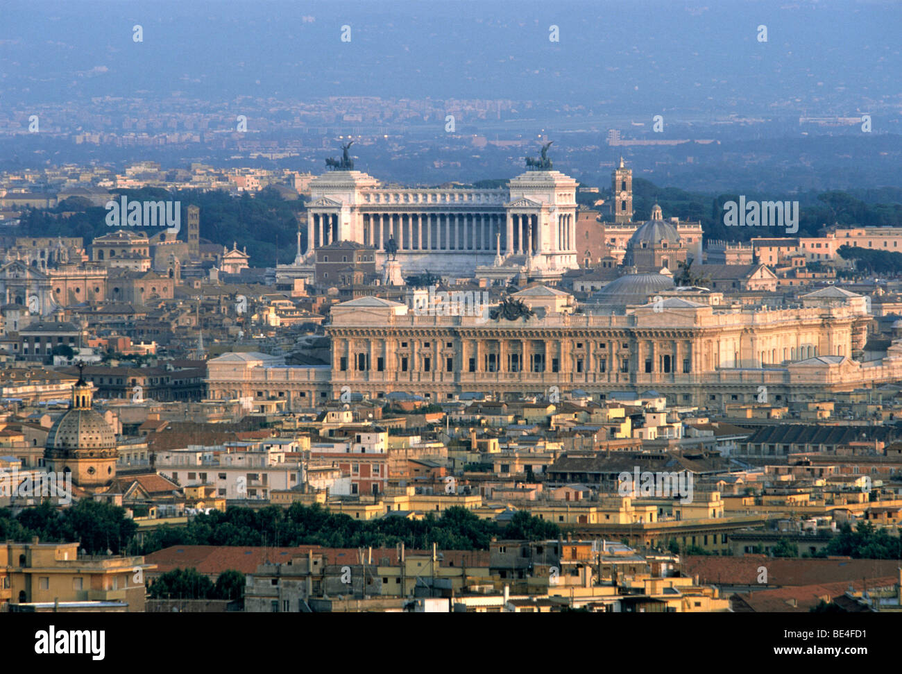 Panoramablick, Justizpalast, Nationaldenkmal Vittorio Emanuele II, Rom, Latium, Italien, Europa Stockfoto