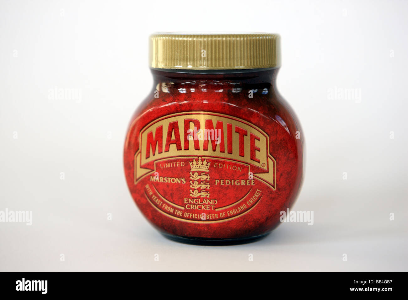 Ein Limited Edition Glas Marmite Stockfoto