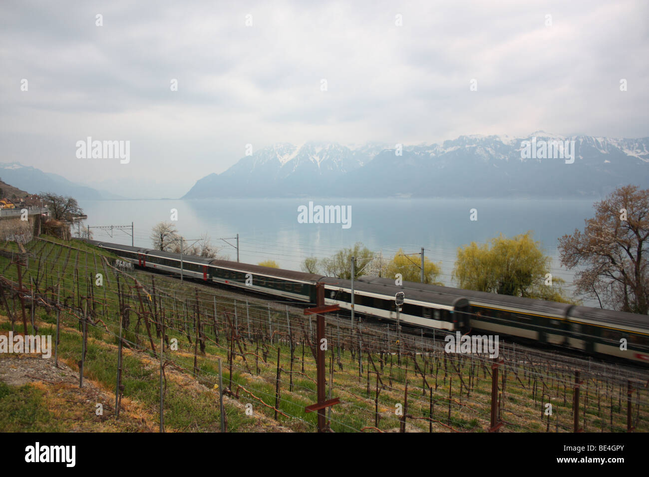 unvergessliche Landschaft aus der Schweiz Stockfoto