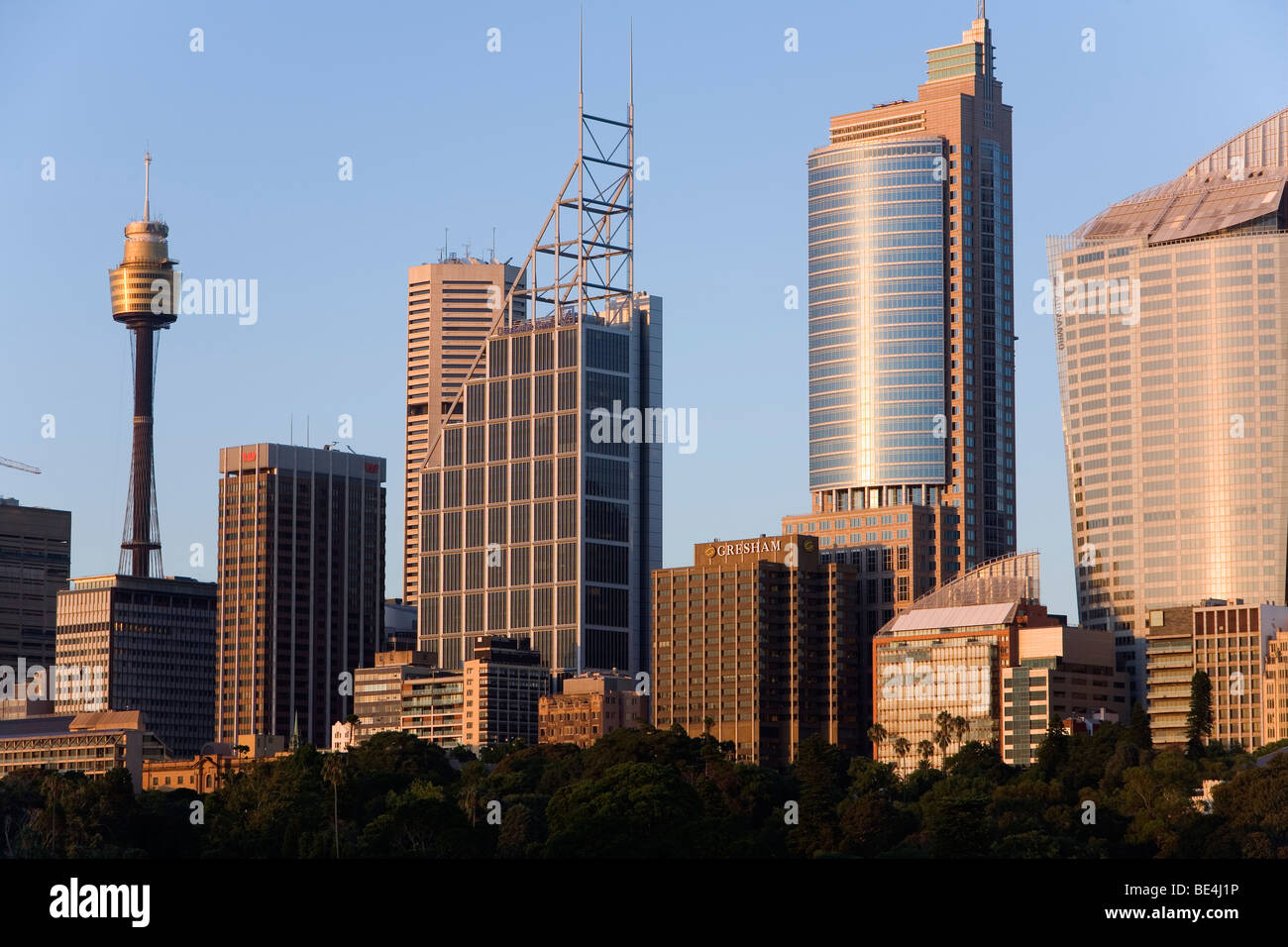 Die Skyline von Sydney im Morgengrauen. Sydney, New South Wales, Australien Stockfoto
