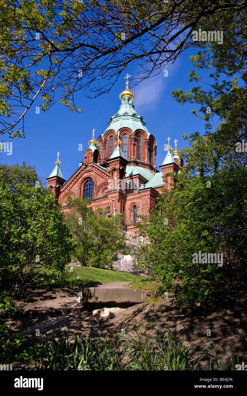 Uspensky Kathedrale in Helsinki, erbaut 1868, ist es die größte orthodoxe Kathedrale in Westeuropa, Helsinki, Finnland, Europa Stockfoto