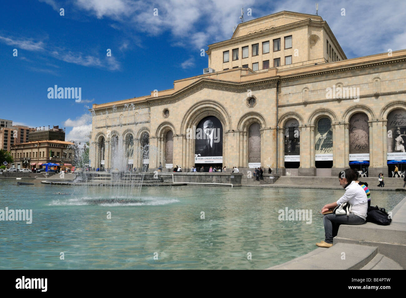 National Historical Museum am Platz der Republik, Innenstadt von Eriwan, Jerwan, Armenien, Asien Stockfoto