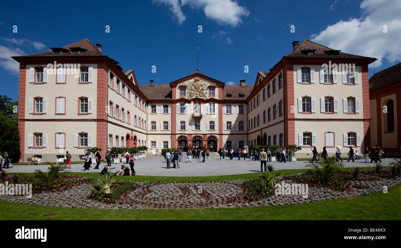 Das historische Barockschloss, Deutschordensschloss Burg des Deutschen Ritterordens, Mainau, Insel Mainau, Bodensee, County Stockfoto