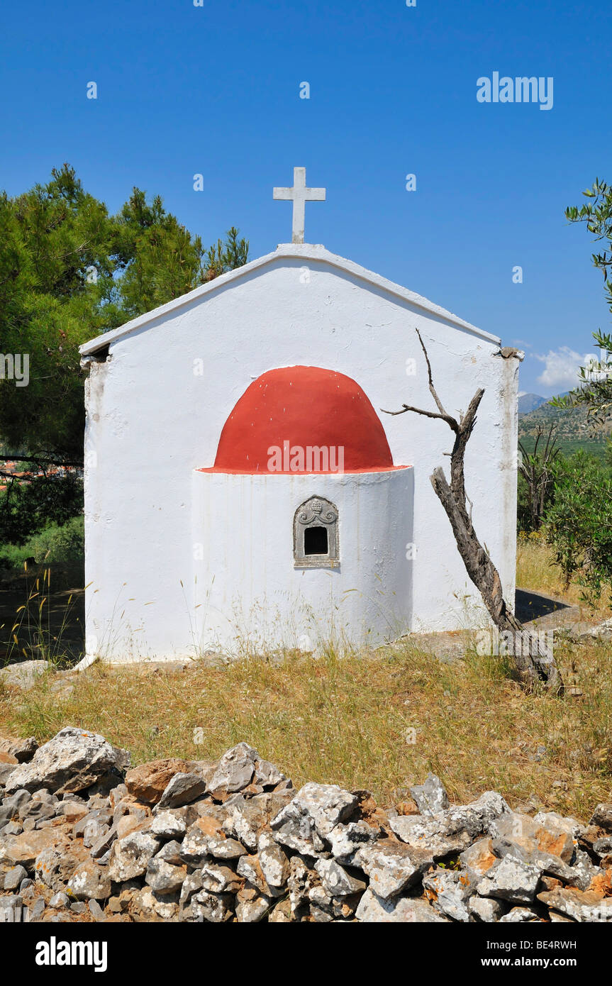 Kapelle in der Nähe von das Dorf Fourni, Ostkreta, Kreta, Griechenland, Europa Stockfoto