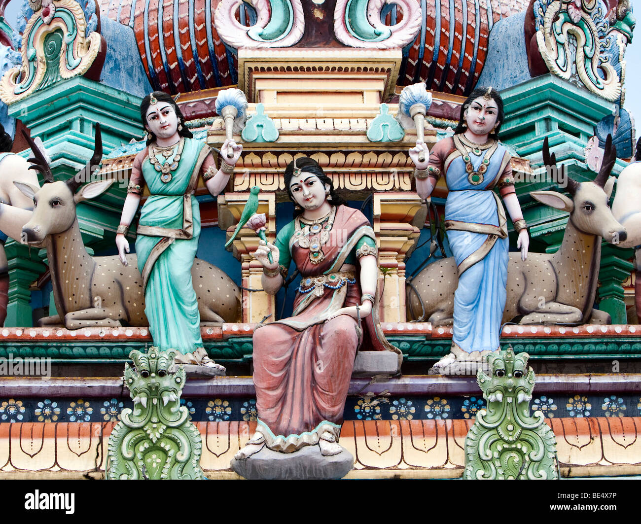 Sri Mariamman Temple, Pagoda Street, Singapur, Südostasien Stockfoto