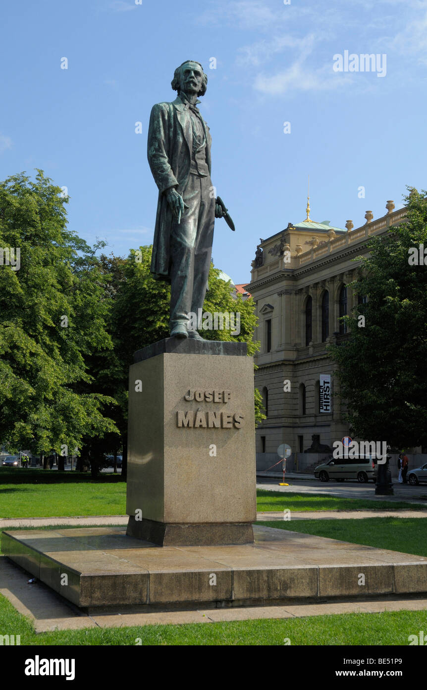 Memorial Josef Mánes, Prag, Tschechische Republik, Europa Stockfoto