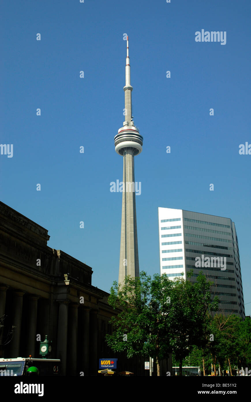 CN Tower, Canadian National Tower, 553 Meter hohe, in Toronto, Ontario, Kanada Stockfoto