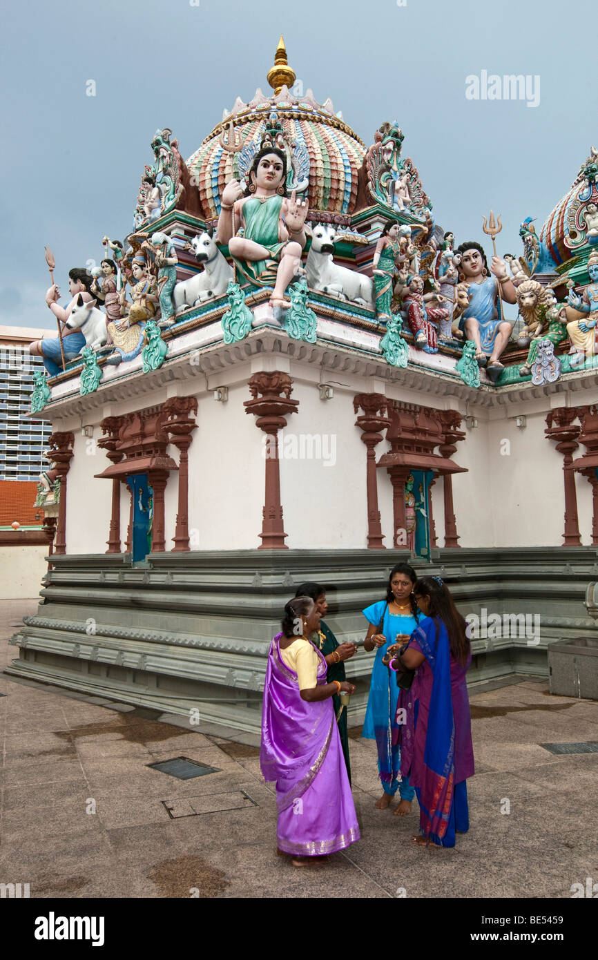 Sri Mariamman Temple, Pagoda Street, Singapur, Südostasien Stockfoto