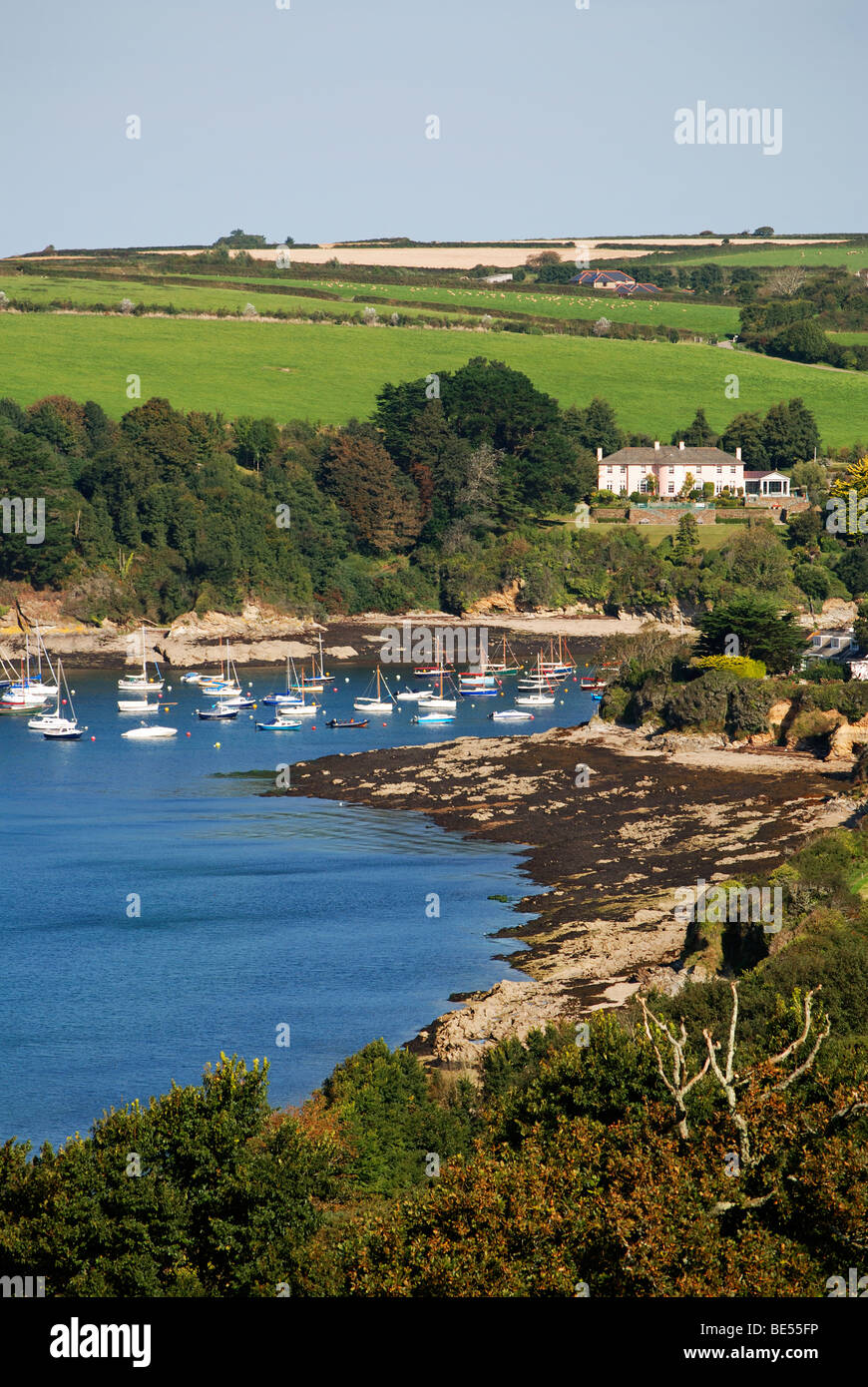 St, nur im Roseland Creek am Fluss Fal in Cornwall, Großbritannien Stockfoto