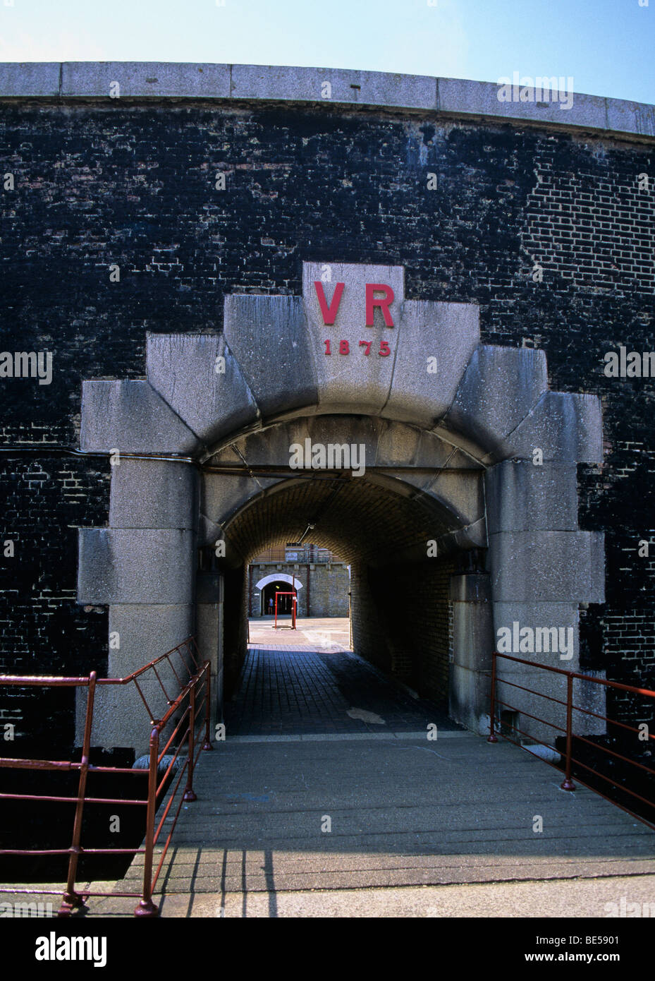 Eingang zum Landguard Fort Felixstowe Stockfoto