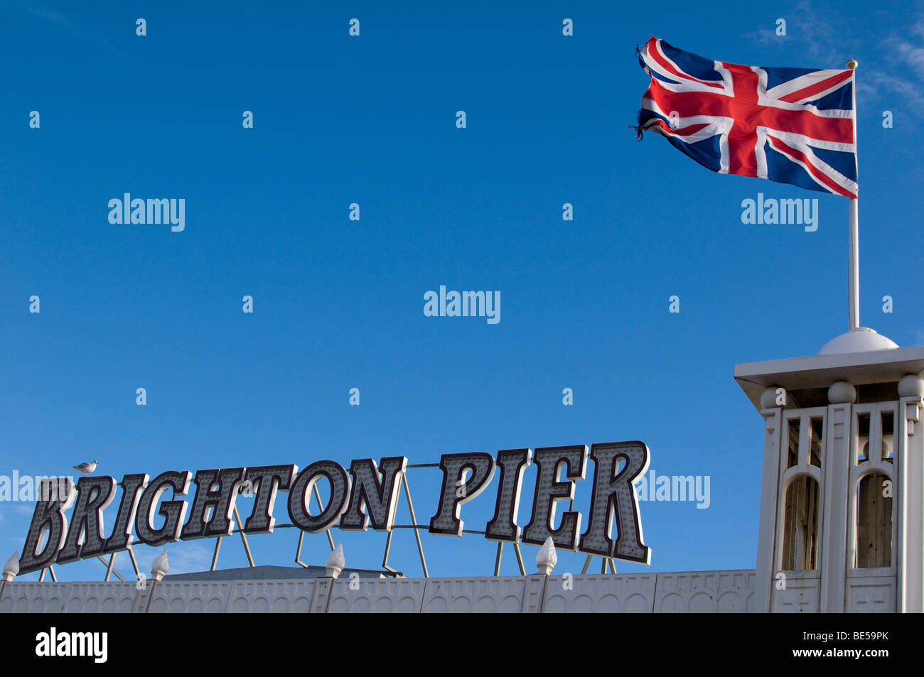 Das Palace Pier in Brighton, East Sussex, England. Stockfoto