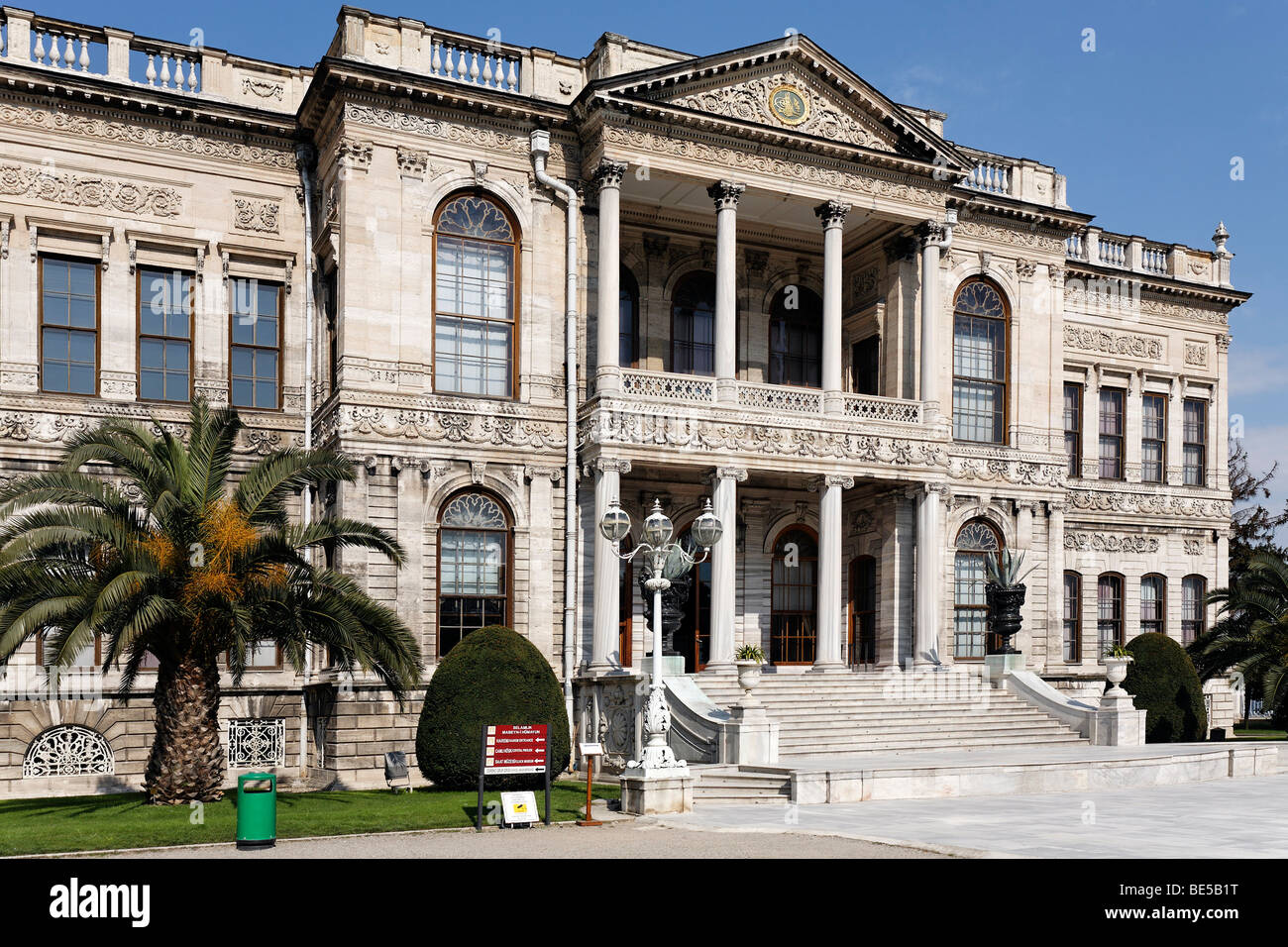 Dolmabahçe-Palast, der Palast des Sultans aus dem 19. Jahrhundert, Besiktas, Istanbul, Türkei Stockfoto