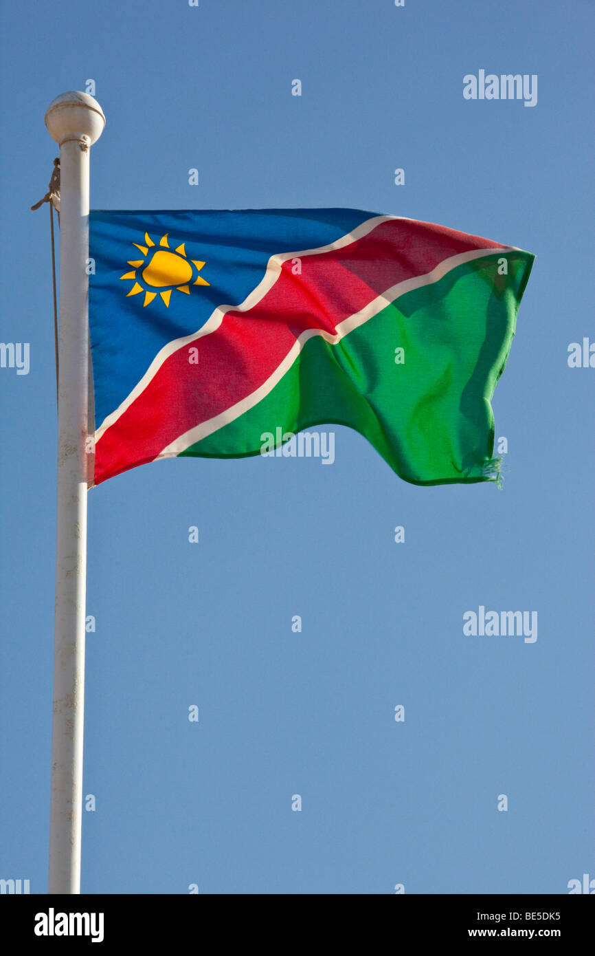 Flagge von Namibia Stockfoto