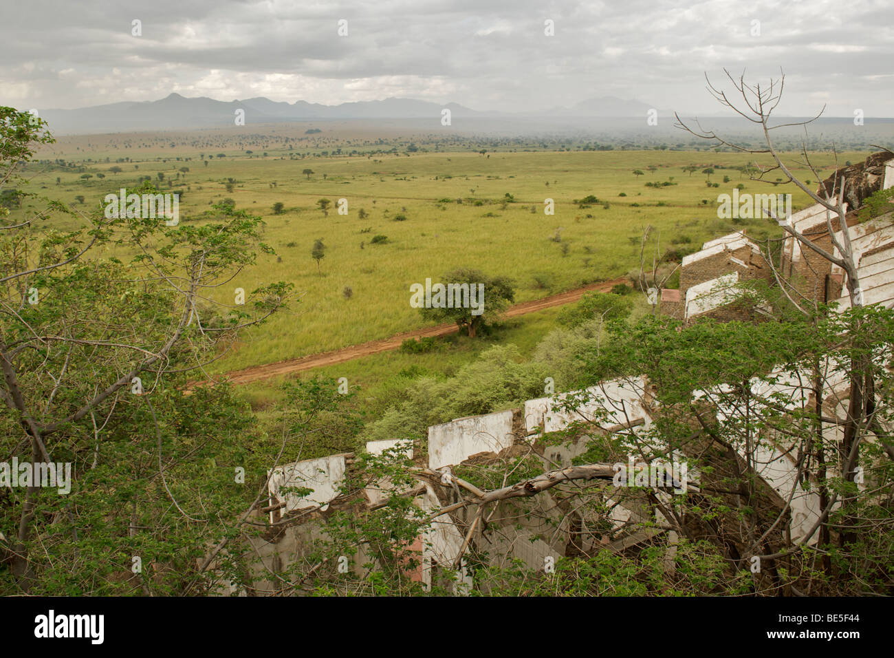 Bleibt der Teil gebaut Katurum Safari Lodge in Kidepo Valley Nationalpark im Norden Ugandas. Stockfoto