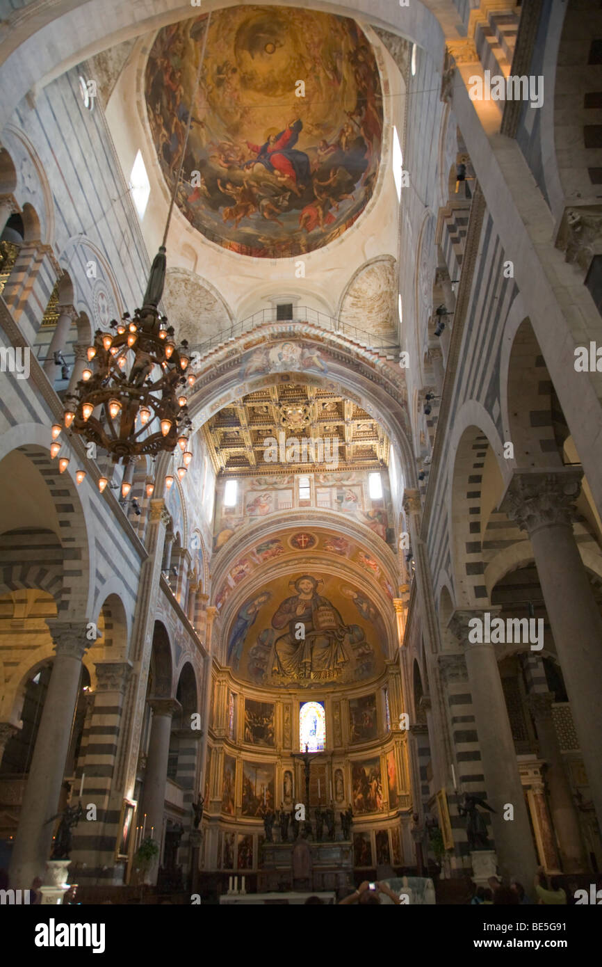 Innenraum der Kathedrale Duomo, Pisa, Italien Stockfoto